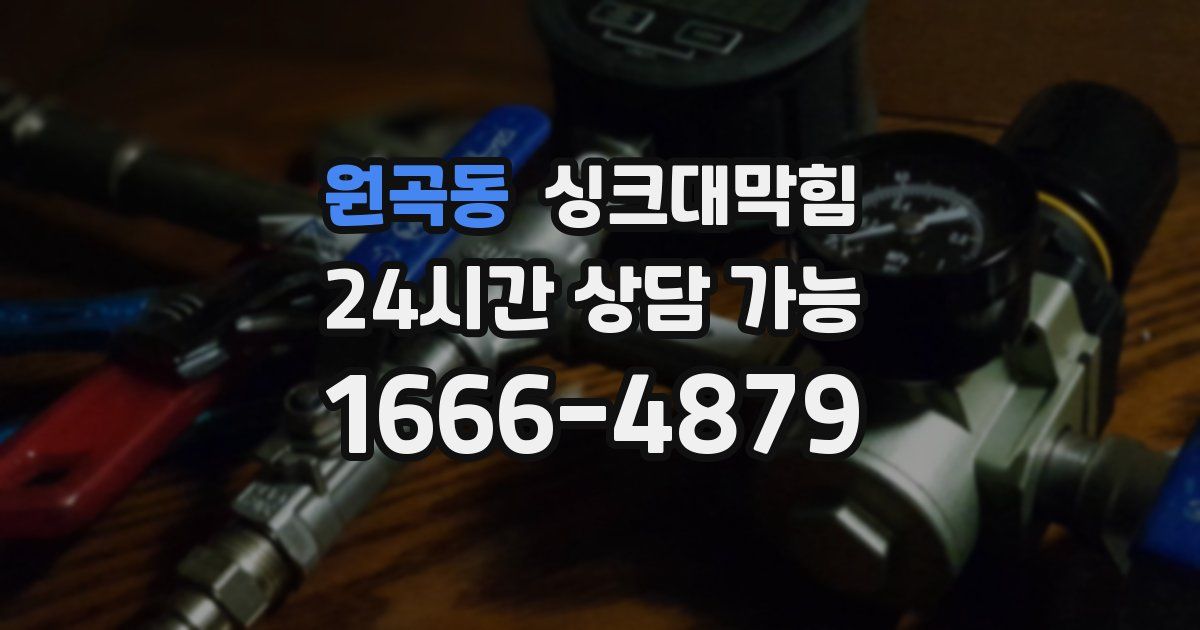 원곡동 싱크대 뚫기