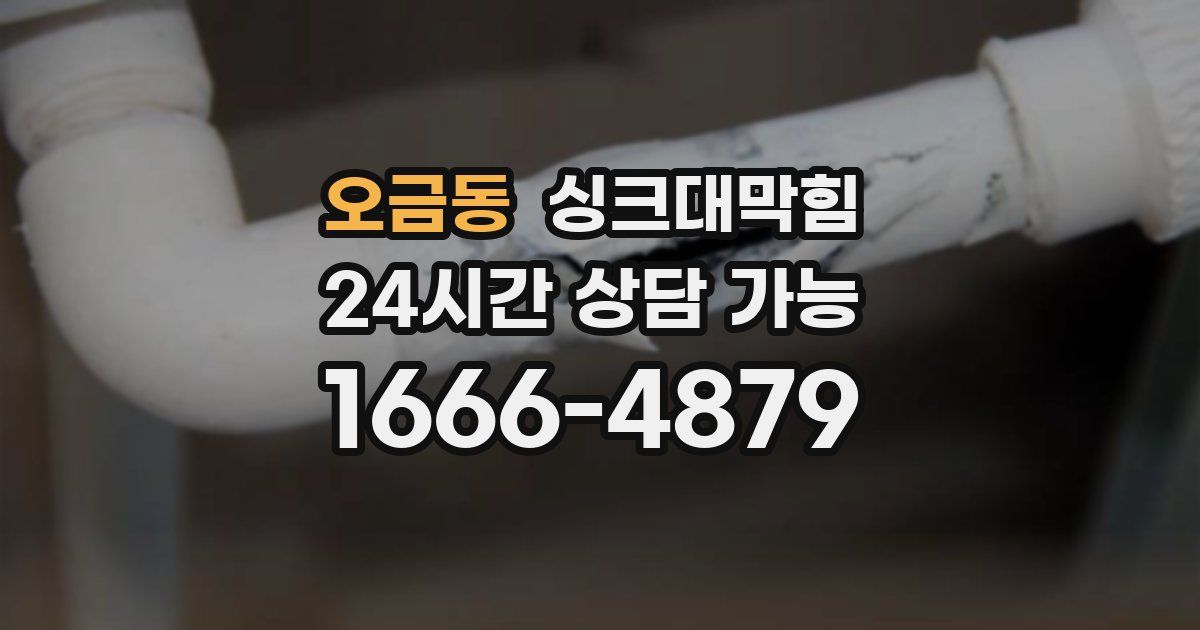 오금동 싱크대 뚫기