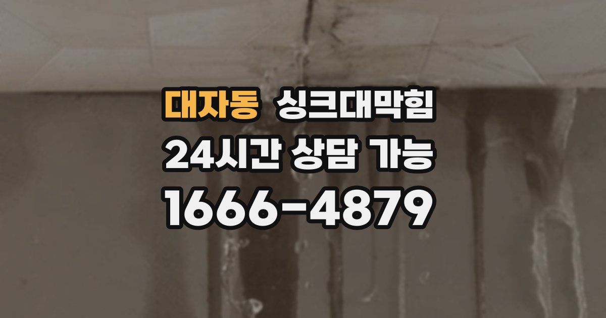 대자동 싱크대 뚫기