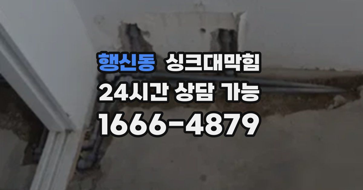 행신동 싱크대 뚫기