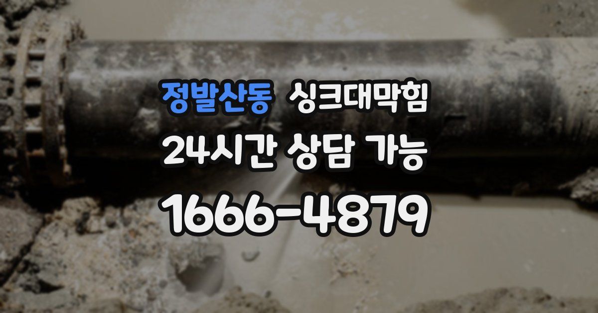 정발산동 싱크대 뚫기