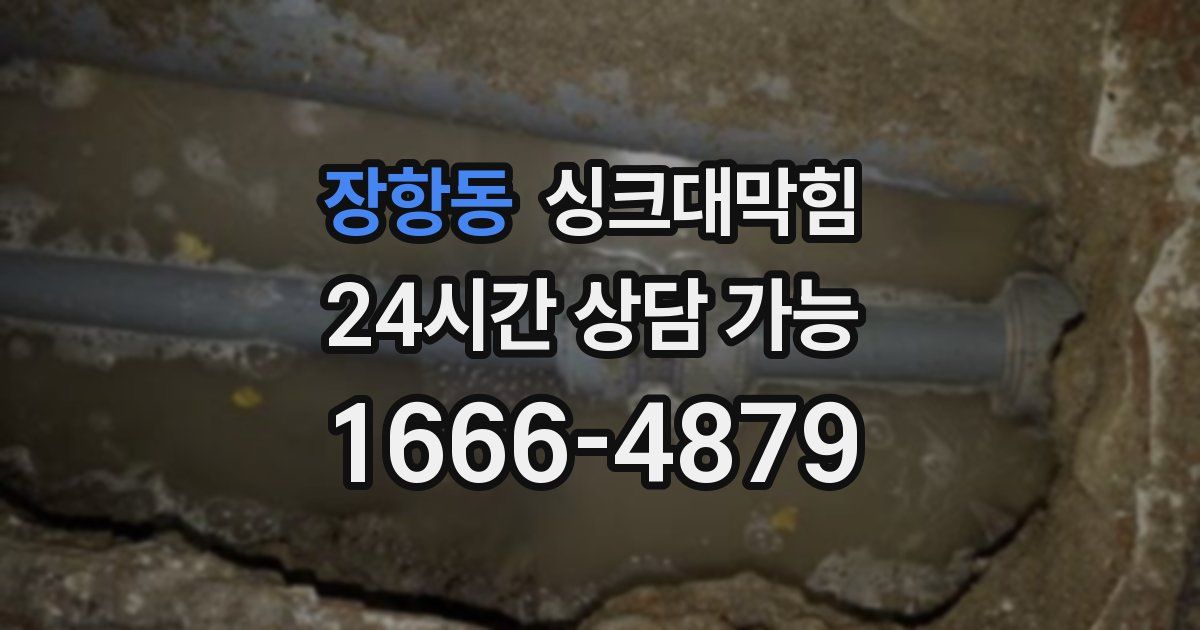 장항동 싱크대 뚫기