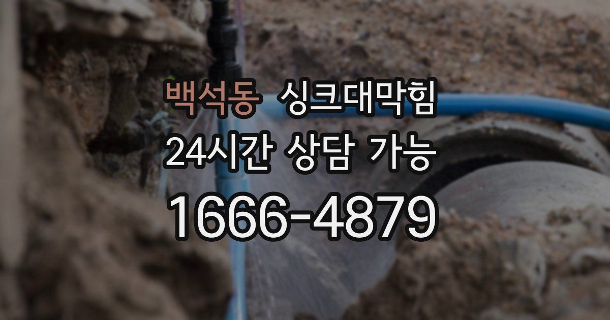 백석동 싱크대 뚫기