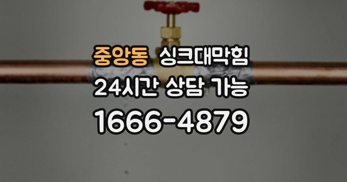 중앙동 싱크대 뚫기