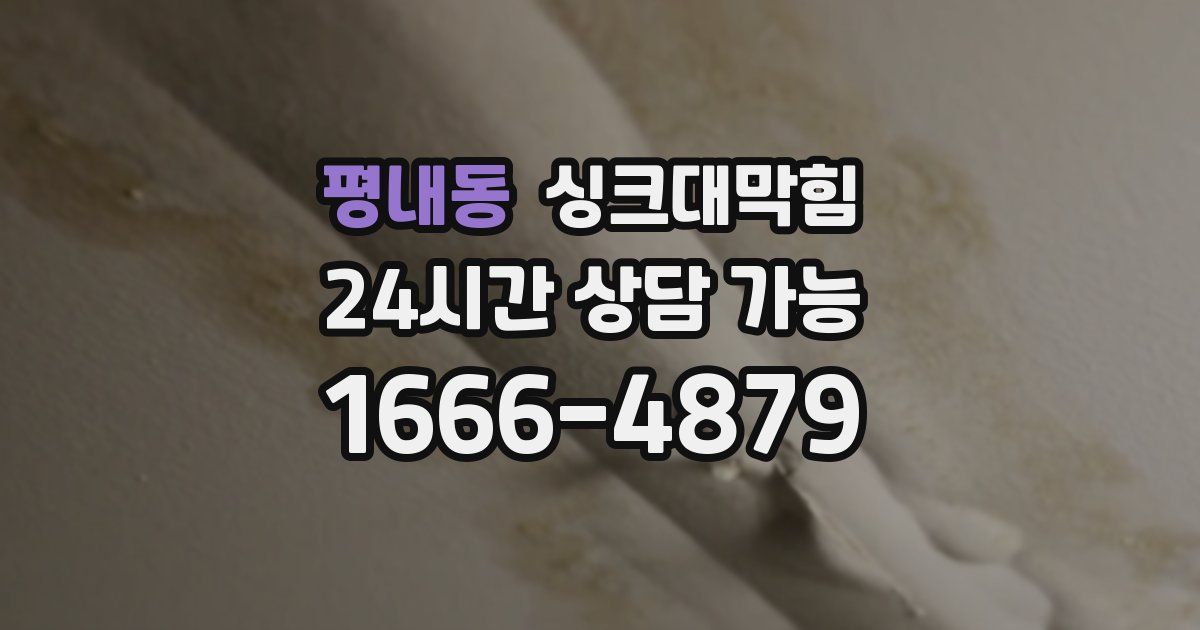 평내동 싱크대 뚫기