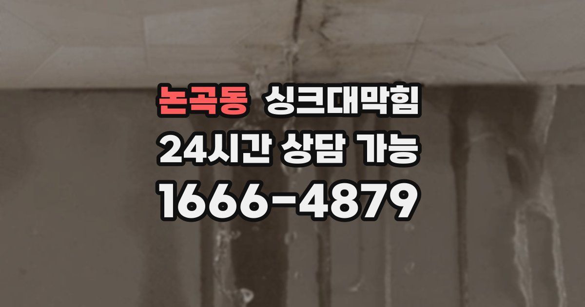 논곡동 싱크대 뚫기