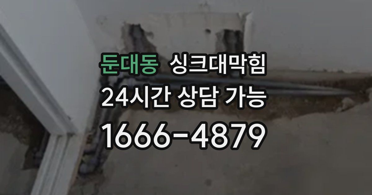 둔대동 싱크대 뚫기