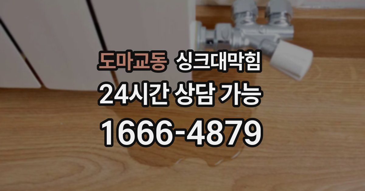 도마교동 싱크대 뚫기