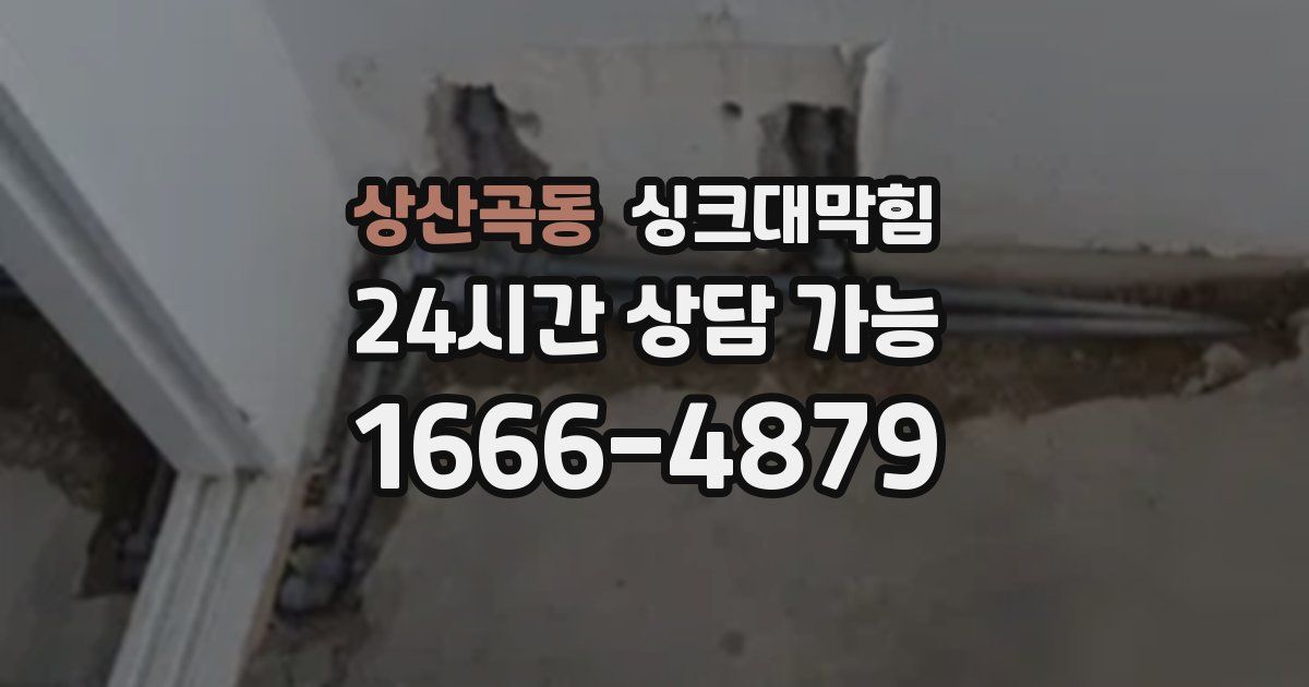 상산곡동 싱크대 뚫기