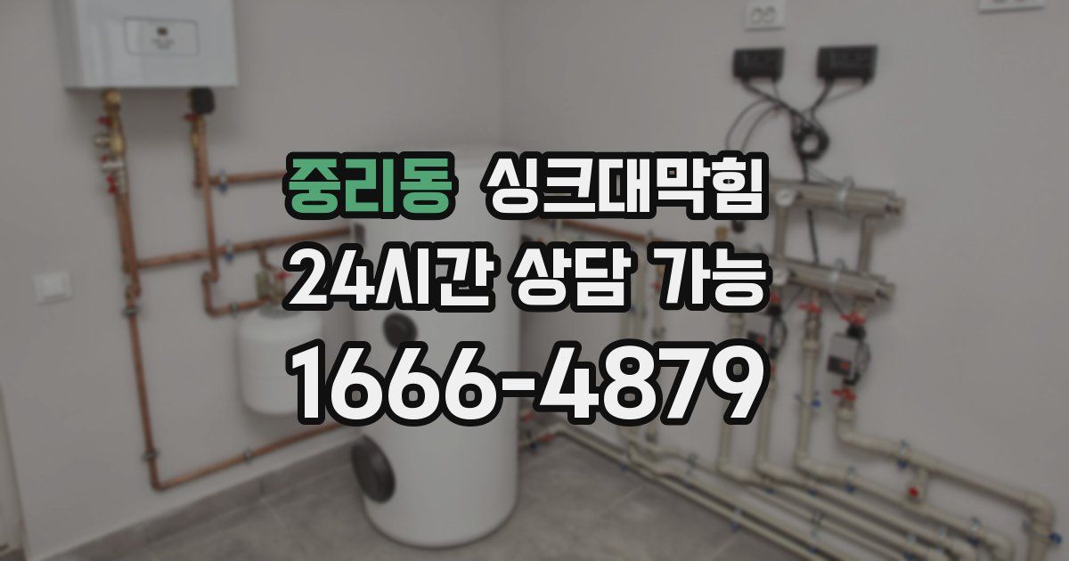 중리동 싱크대 뚫기