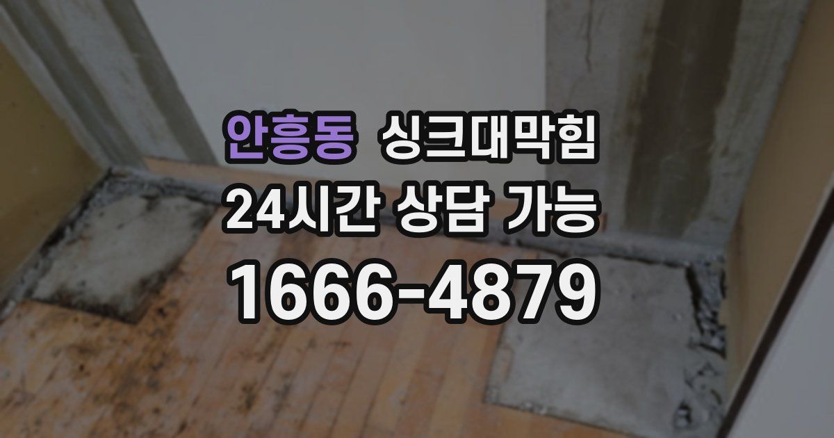 안흥동 싱크대 뚫기