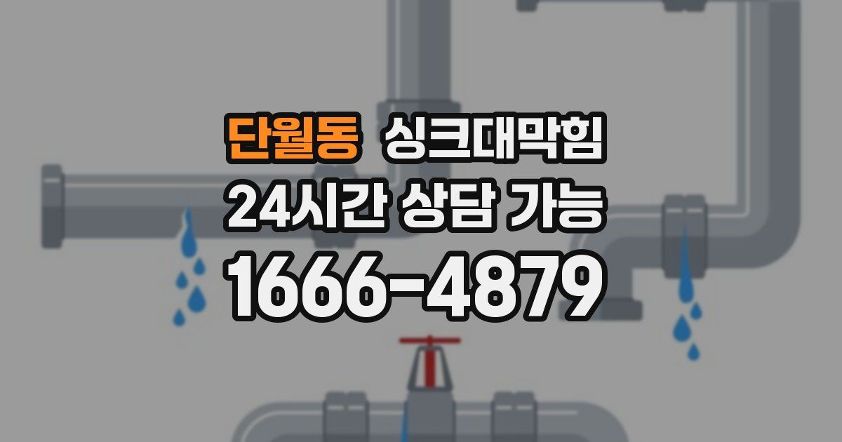 단월동 싱크대 뚫기