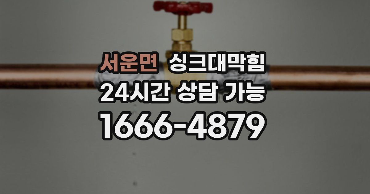 서운면 싱크대 뚫기