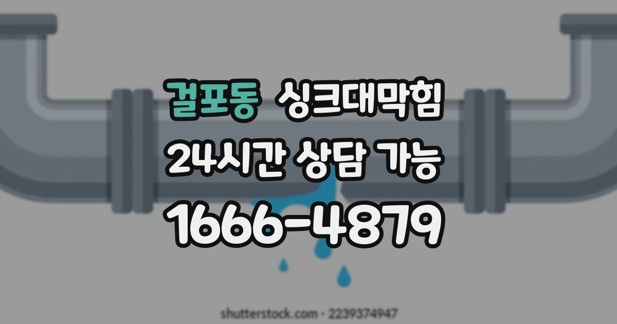 걸포동 싱크대 뚫기