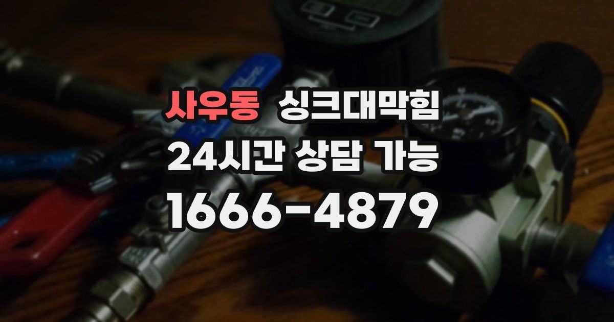 사우동 싱크대 뚫기