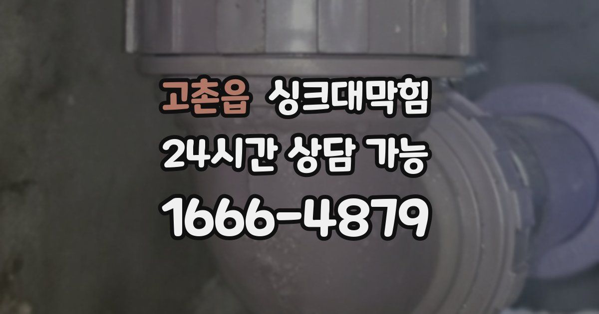 고촌읍 싱크대 뚫기