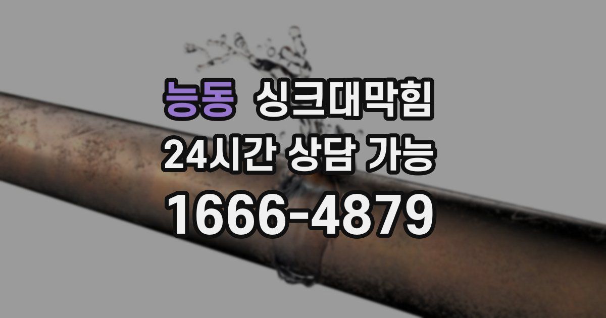 능동 싱크대 뚫기