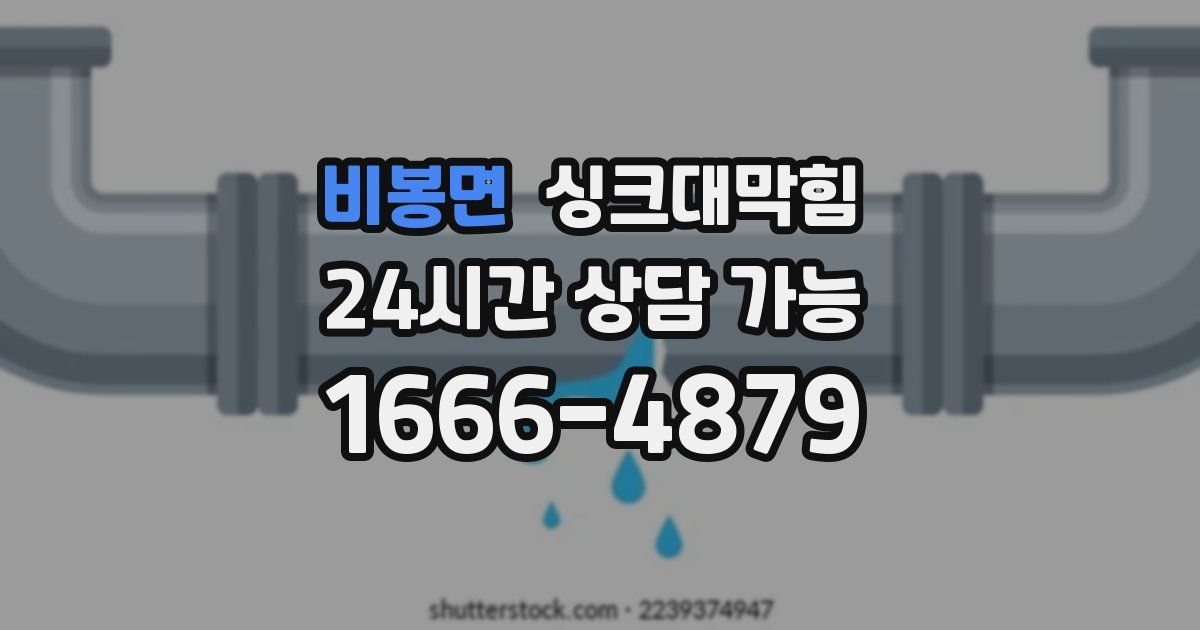 비봉면 싱크대 뚫기