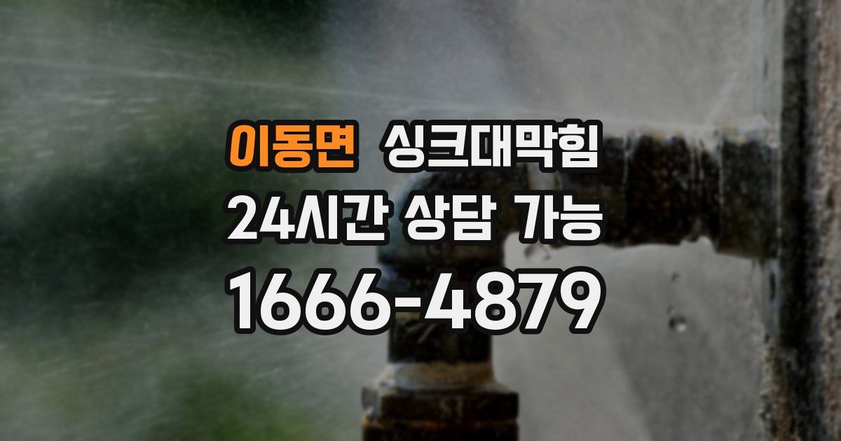 이동면 싱크대 뚫기