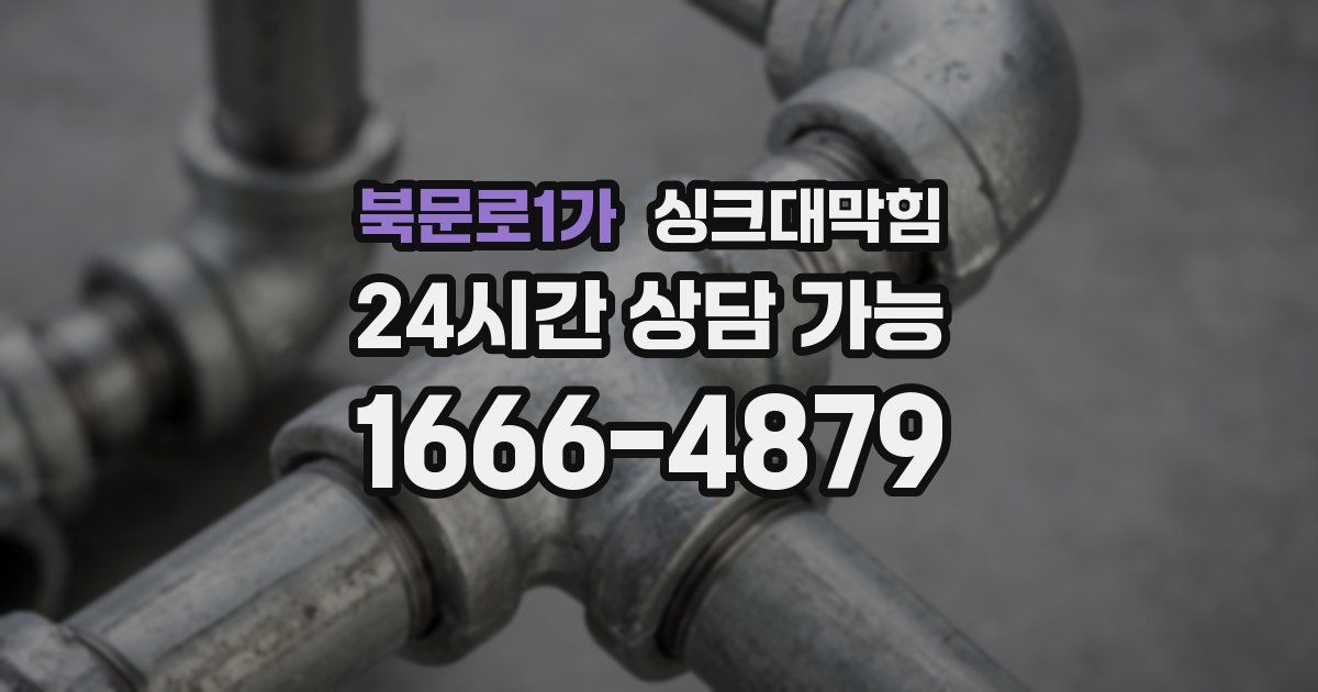 북문로1가 싱크대 뚫기