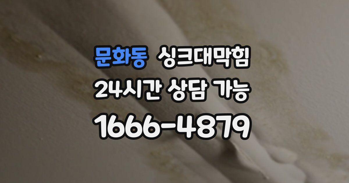 문화동 싱크대 뚫기