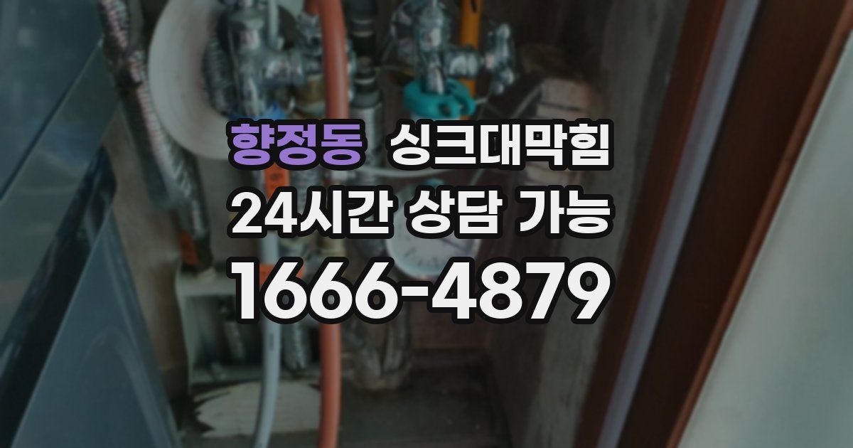 향정동 싱크대 뚫기