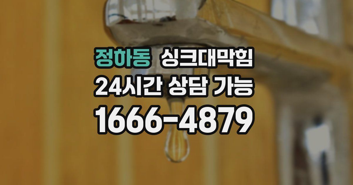 정하동 싱크대 뚫기