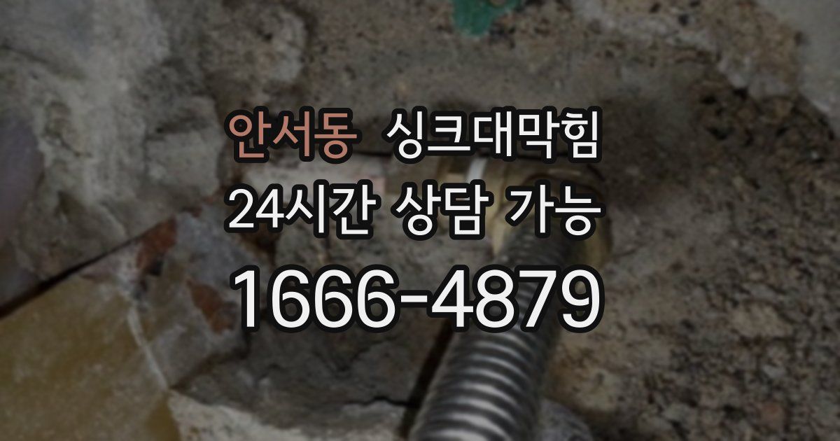 안서동 싱크대 뚫기