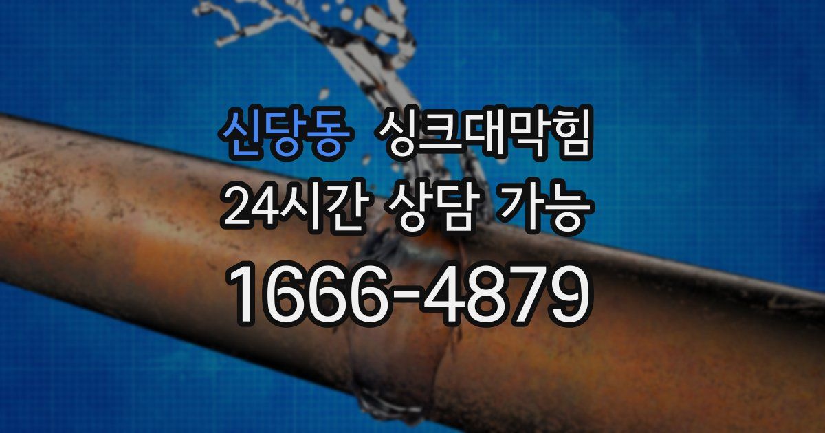 신당동 싱크대 뚫기