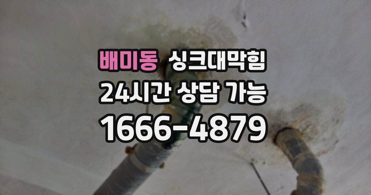 배미동 싱크대 뚫기