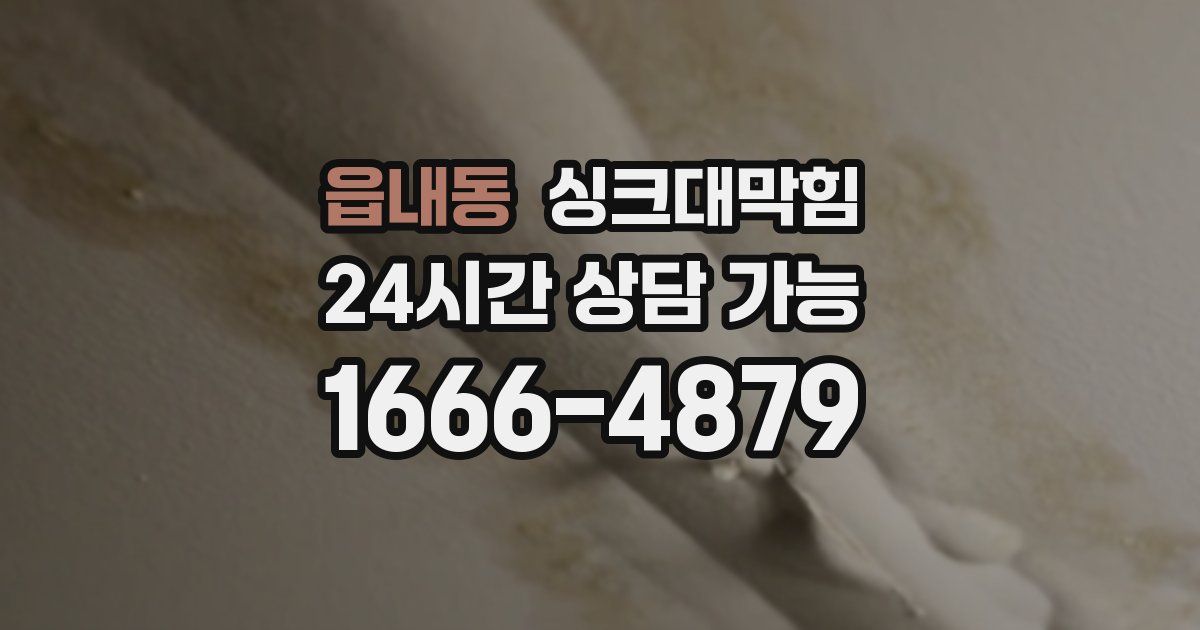 읍내동 싱크대 뚫기