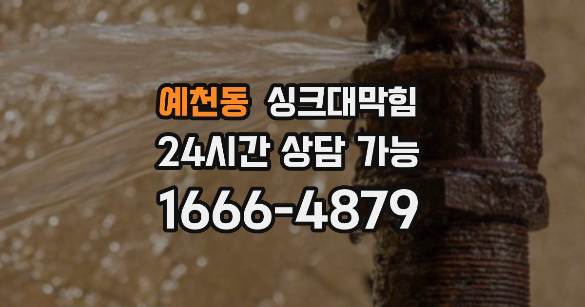 예천동 싱크대 뚫기