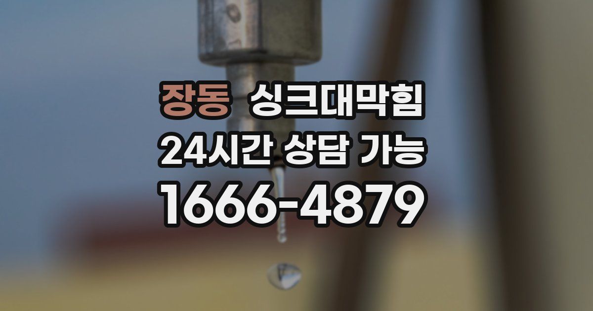 장동 싱크대 뚫기