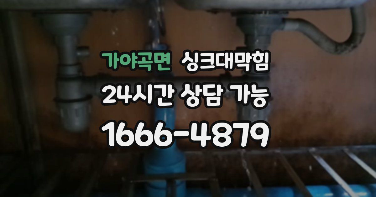 가야곡면 싱크대 뚫기