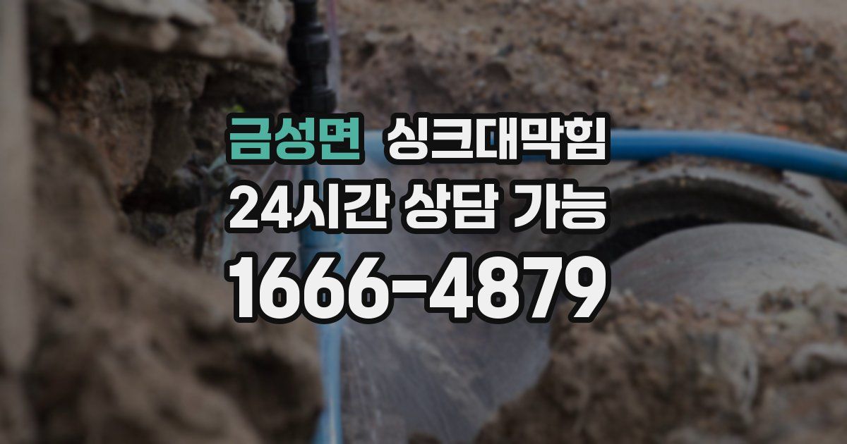 금성면 싱크대 뚫기