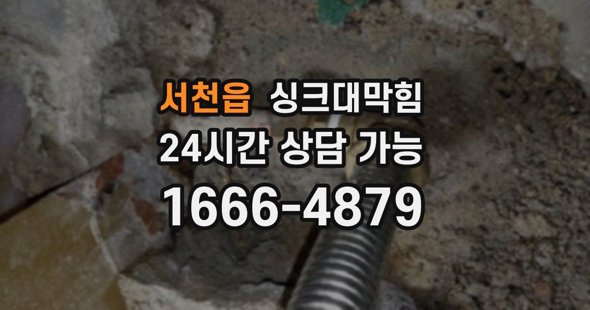 서천읍 싱크대 뚫기