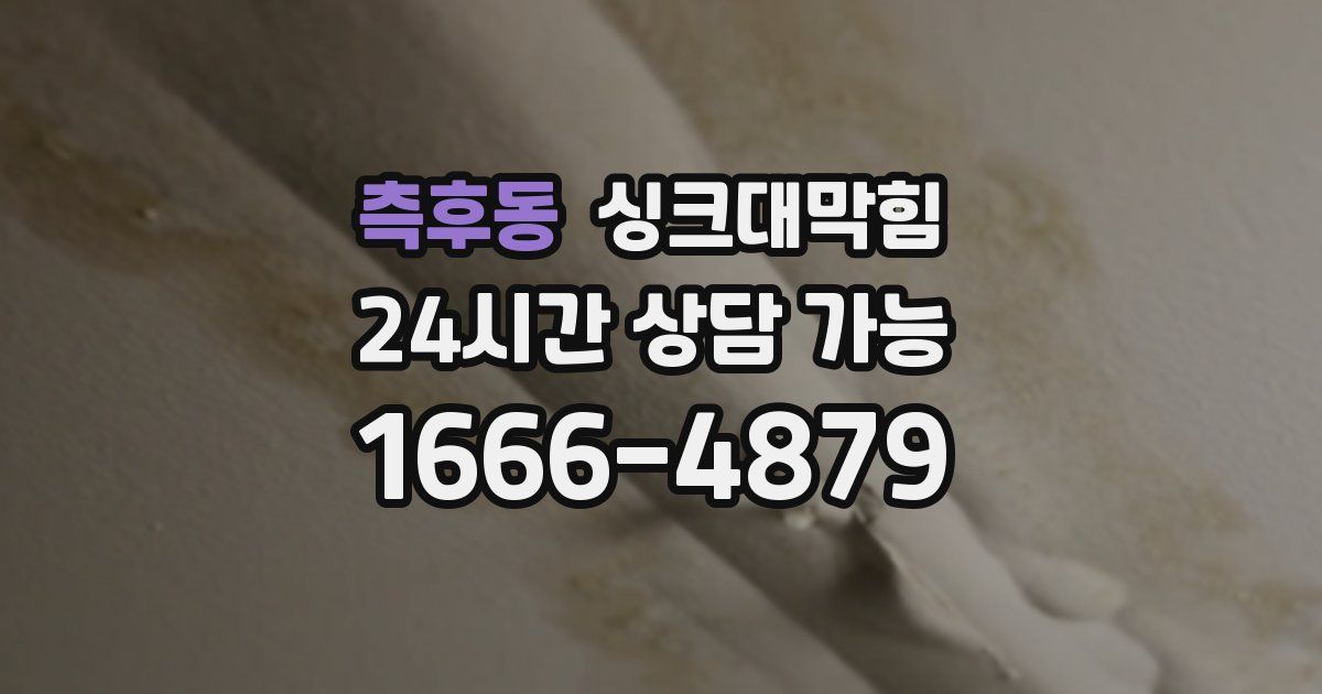 측후동 싱크대 뚫기