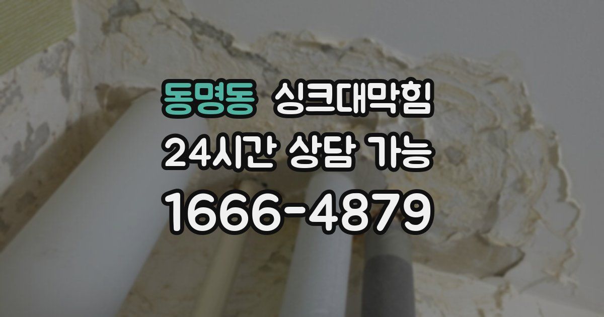 동명동 싱크대 뚫기