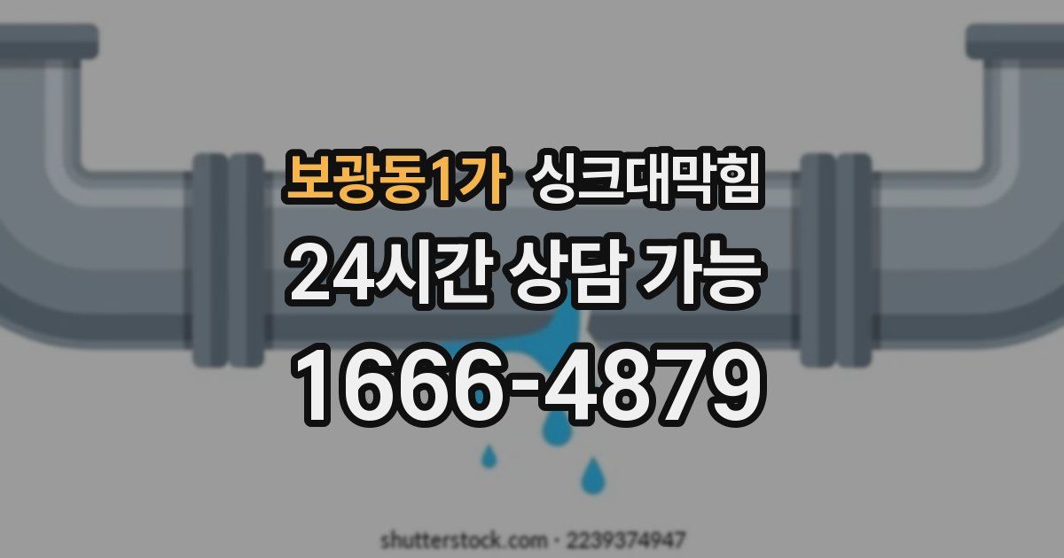 보광동1가 싱크대 뚫기