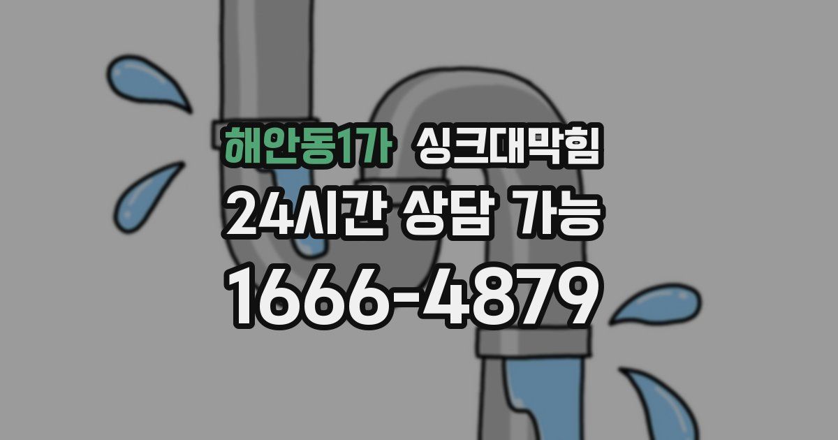 해안동1가 싱크대 뚫기