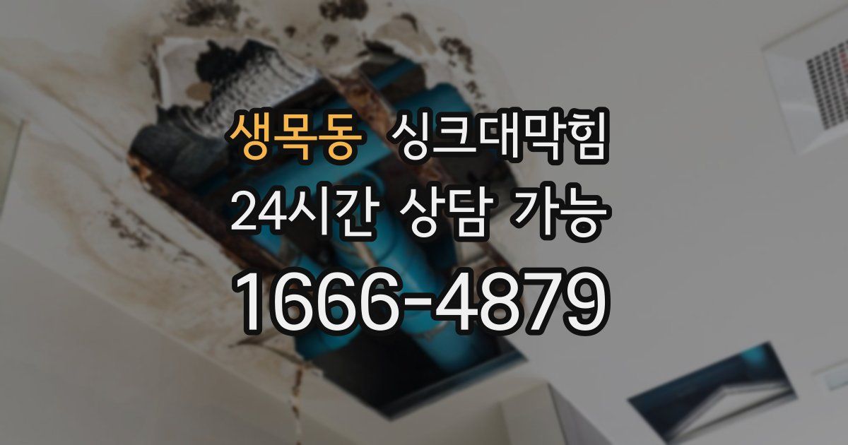 생목동 싱크대 뚫기