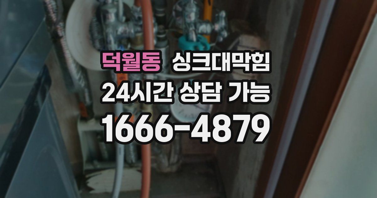 덕월동 싱크대 뚫기
