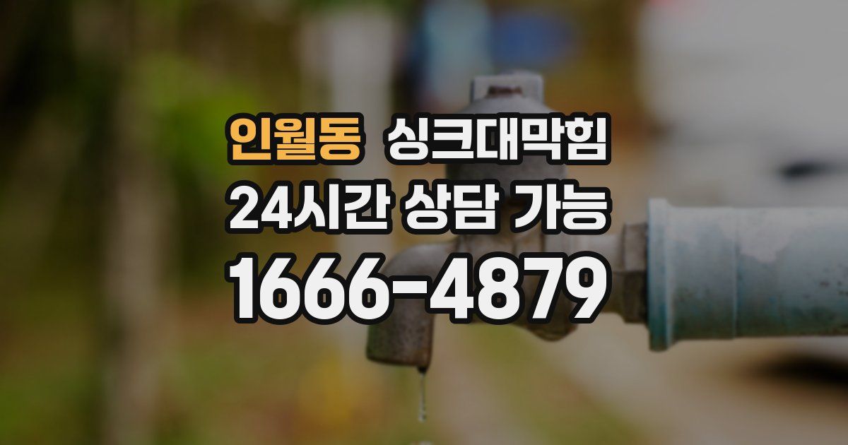 인월동 싱크대 뚫기