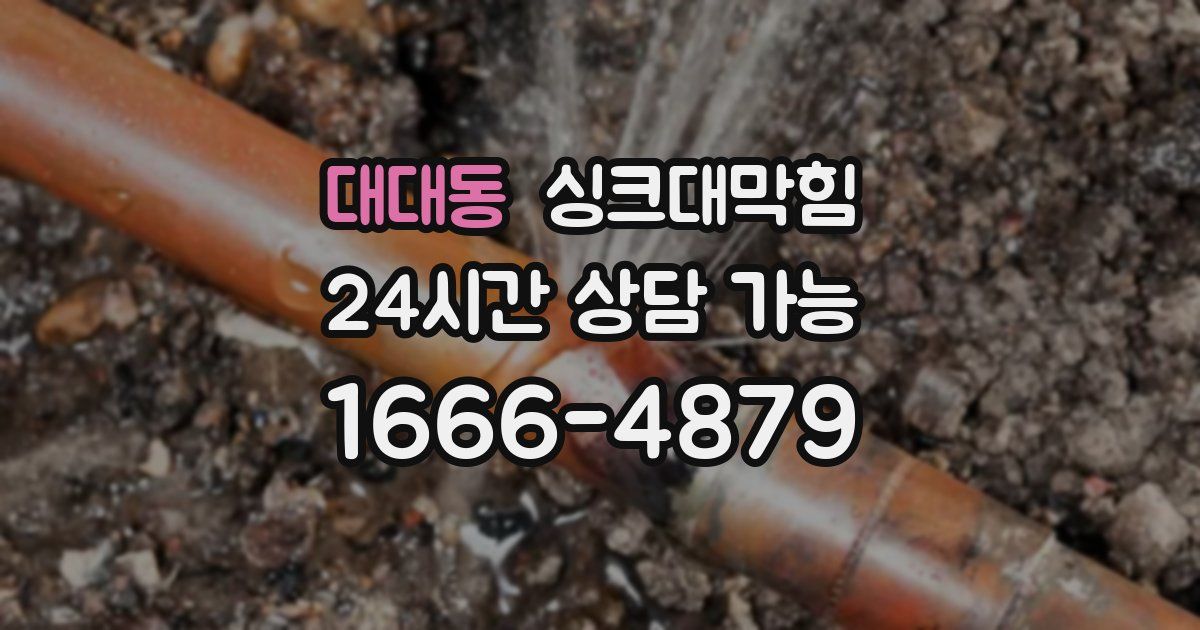 대대동 싱크대 뚫기