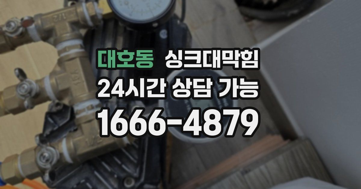 대호동 싱크대 뚫기