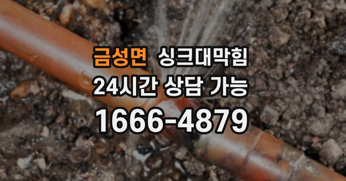 금성면 싱크대 뚫기