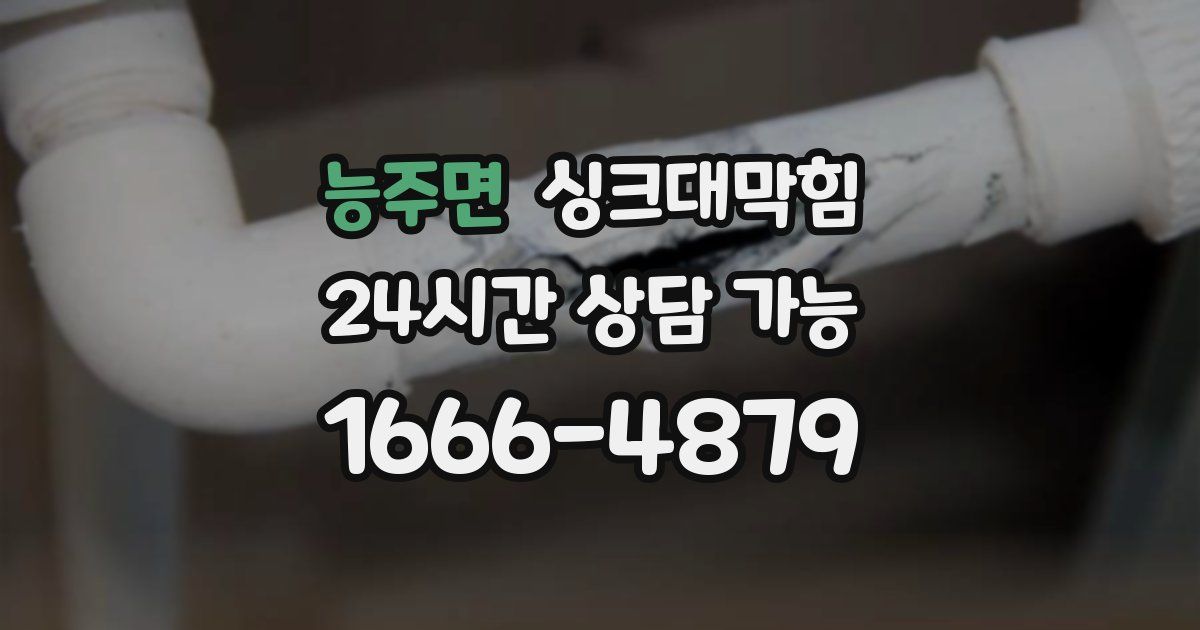 능주면 싱크대 뚫기