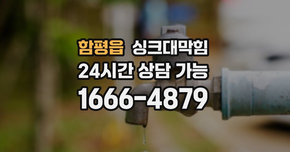 함평읍 싱크대 뚫기