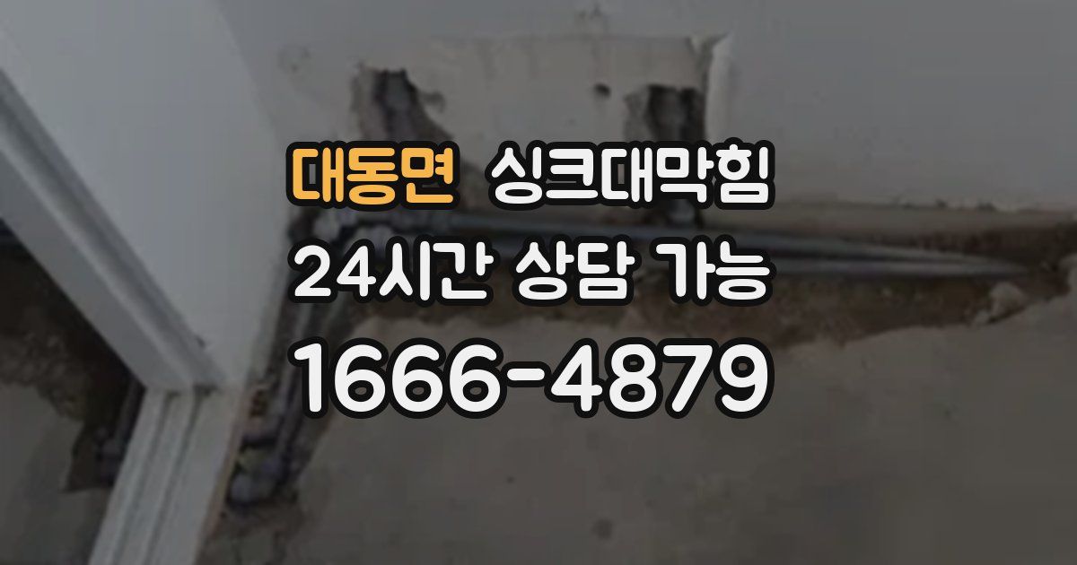 대동면 싱크대 뚫기