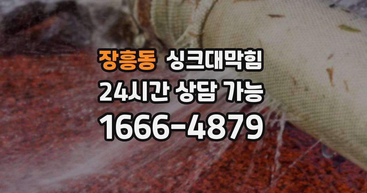 장흥동 싱크대 뚫기